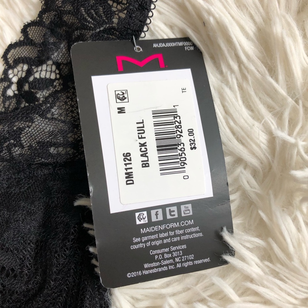Maidenform T-Back Lace Lightly Lined Bralette M - Picture 6 of 7